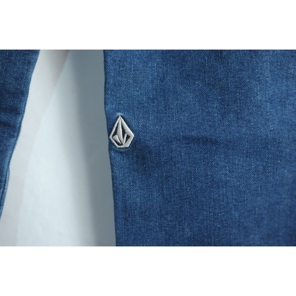 VOLCOM Stone Women's Size 1 Blue Denim Cropped Jeans Medium Wash - Picture 4 of 6